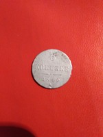 1849. Ezüst 6 krajcár.