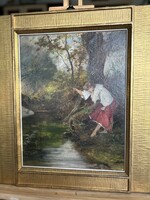 Neogrády Antal (1861-1942): Patakba Lépő Lány