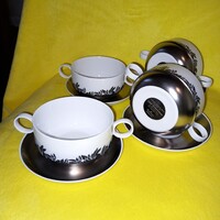 Rosenthal  " studio-linie " , ( Duo Pastorale). 4 db kétfüles kávés-teás csésze +alátét.