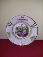 Antik porcelán dísztányér