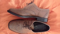 7-es vintage barna fűzős férficipő, Oxford wingtip dress shoes