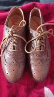 Totectors 7-es vintage barna fűzős férficipő, Oxford wingtip dress shoes