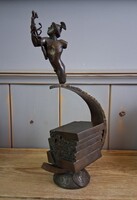 Csíkszentmihályi Róbert (1940-2021): Bronz kisplasztika - BNV vásárdíj, 1986