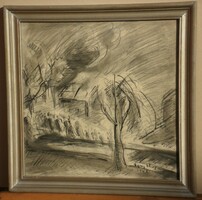 Egry József (1883-1951) : Utcarészlet