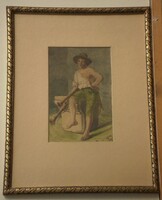 Kassai Nándor (1860-1929-után) : Olasz dudás fiú