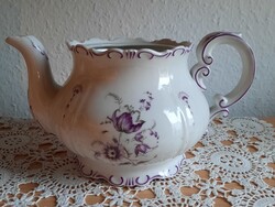 Zsolnay porcelán kanna, kiöntő teás