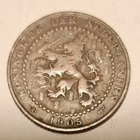1905. Hollandia  1 Cent  Wilhelmina királynő (1890 - 1948) (616))