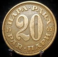 Jugoszlávia 20 Para, 1965 C12E3