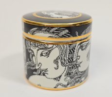Gyönyörű/ritkább - Szász Endre limitált, hollóházi porcelán tégely