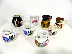 8 db kisméretű kerámia és porcelán kancsó gyüjtemény / válogatás