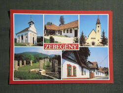 Képeslap,Zebegény,mozaik,kápolna,templom,utca látkép,részlet, 1986-
