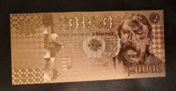 Aranyozott, 20000 Forintos bankjegy