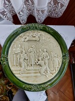 Schütz Cilli  falitányér, dísztányér -  koronázási jelenet
