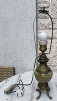 Gyönyörű antik asztali lámpa , éjjeli lámpa Réz és Alabàstrom rokokó stílusú