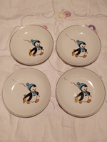 4 DB, ALFÖLDI PORCELÁN PINGVINES KISTÁNYÉR