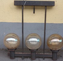 Retro Csanádi György iparművész által tervezett 3 búrás csillár