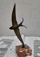 André Vincent Becquerel (1893-1981) Bronz szobor
