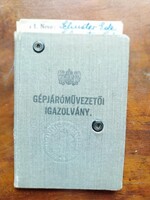 Gépjármű vezetői engedély 1939-ből, fényképes igazolvány