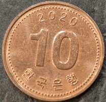 Dél-Korea 10 Won, 2020.  R!