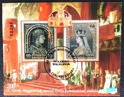 IM3 / 1997 IV. Károly  emlékív postatiszta felülnyomat vékony papíron ,sorszámozott