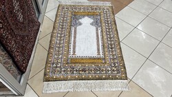 3998 Álomszép Török Kaiseri kézi Selyem perzsa szőnyeg 95X150CM INGYEN FUTÁR