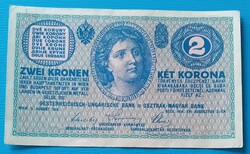 2 Korona 1914 évi B  , hajtatlan , aUNC közeli állapot (fotók szerint)