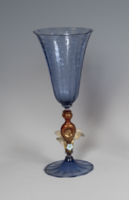 Murano-i kék üvegpohár  (24-1549)