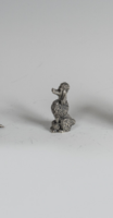 Ezüst miniatűr pudli figura (M06)