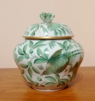 Herendi oriental Zova green bonbonier with rose holder