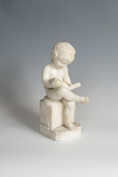 Alabástrom olvasó gyermek figura - Antonio Canova után - KIÁRUSÍTÁS!