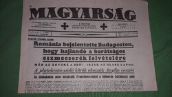 Antik 1940. július 25. MAGYARSÁG - NYILAS KERESZTES NÁCI újság GYŰJTŐI állapotban a képek szerint