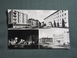Képeslap,Zalaegerszeg,mozaik,Kosztolányi Dező utca,húsbolt,művelődési ház látkép,részlet, 1963-