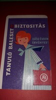 1961. ÁLLAMI BIZTOSÍTÓ - tanulóbiztosítás reklám - KÁRTYANAPTÁR a képek szerint