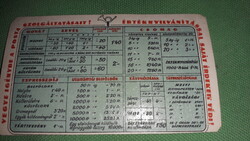 1960. MAGYAR POSTA - Postai díjszabások - kampány - KÁRTYANAPTÁR a képek szerint  JÁTÉKKÁRTYAGYÁR