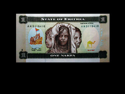 UNC - 1 NAKFA - ERITREA - 1997 (Camelum vízjeles)