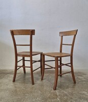 Mid century modern chair pair, marked luterma