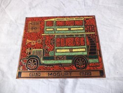 Mogürt retro zománcozott réztábla (5196)