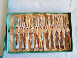 Villa készlet 12db party sajt olíva sütemény desszert - retro 12cm rozsdamentes