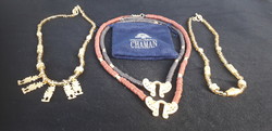 Új!! pre columbian shaman (sámán) ,ősi 24k aranyozott inka-azték-indián nyaklánc ékszer