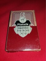 Retro 1990 PIATNIK kártyagyári magyar játékkártya dobozával a képek szerint