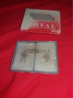 Retro sohasem játszott ROYAL póker francia römi kártya bontatlan dupla pakli dobozával szép állapot