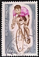 Fr1804p / Franciaország 1972 Kerékpáros VB bélyeg pecsételt