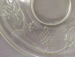 Thick Goulash Glass Plate Set of 6 with Grape Pattern, Whole Set