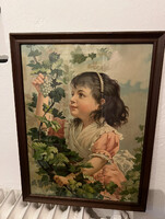 Antik szecessziós kép, nyomat