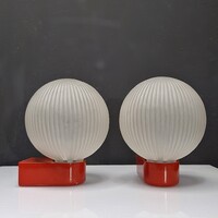 Retró, space age fali lámpa pár