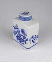 1V654 Régi Hutschenreuther Selb kék fehér porcelán teafű tartó Meisseni jellegű