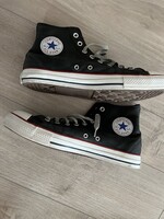 Converse Chuck Taylor magas szárú  fekete bőr sport cipő 45,5 (29)
