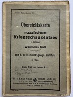 I. világháborús katonai térkép - orosz hadszíntér