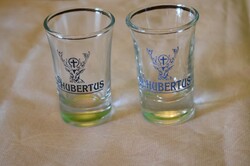 Jelzett pálinkás üvegpohár 2 db Hubertus