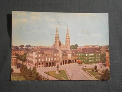 Képeslap,Szeged,Aradi vértanuk tere látkép,részlet, 1963-